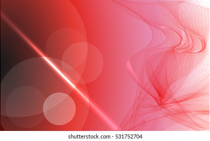 Vector shiny wave line colorful abstract background red