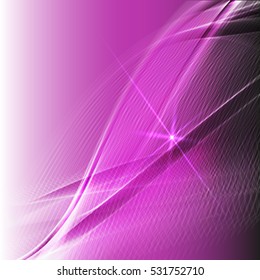 Vector shiny wave line colorful abstract background pink