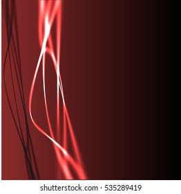 Vector shiny wave line colorful abstract background red