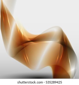 Vector shiny wave line colorful abstract background yellow