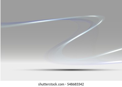 Vector shiny wave line colorful abstract background blue