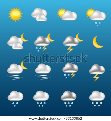 Vector shiny WEATHER icons [01]