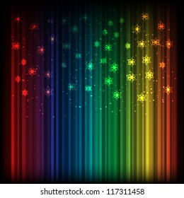 vector shiny winter background with stars and snowflakes,  fully editable eps 10 with transparency effects
