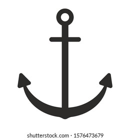 Vector ship anchor icon. Logo illustration.