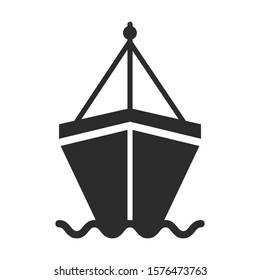 Vector ship icon. Logo illustration.