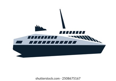 Vector ship illustration design with white background.