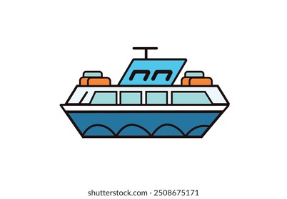 Vector ship illustration design with white background.