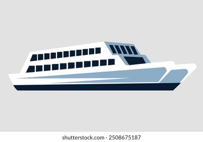 Vector ship illustration design with white background.
