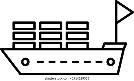 Vektorschiff-Rahmensymboldesign
