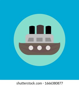 Vector Ship . Sea Transportation