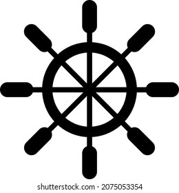 icono del volante del buque vector. diseño de signo en fondo blanco..eps