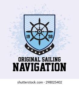 Vector  ship steering wheel  ( T-shirt, Poster, Banner, backdrops design )