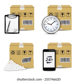 Vector shipment icons. Set 2