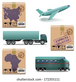 Vector Shipment Icons Set 27