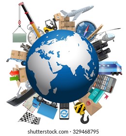 Vector Shipment Planet