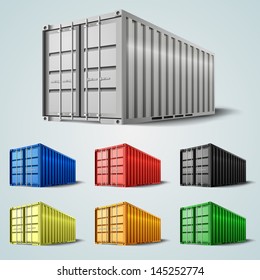 Vector shipping containers