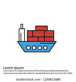 Vector shipping icon
