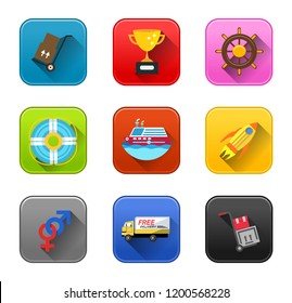 vector shipping icons set - transportation and delivery symbols isolated, logistics support icons