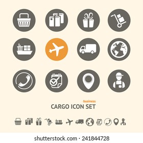Vector Shipping, Logistics And Cargo Icon Set .