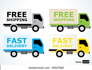 Vector shipping trucks