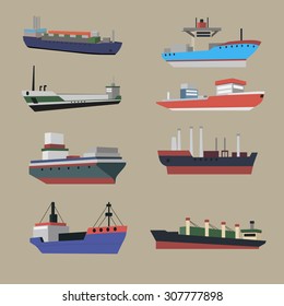 Vector Ships image design set for your illustration, postcards, poster, labels, stickers and other design needs. 