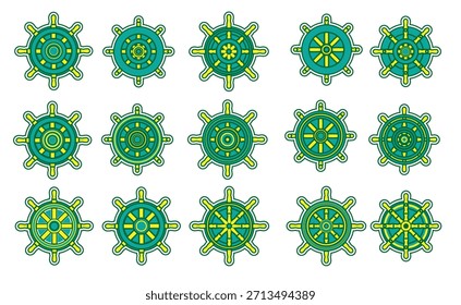 Conjunto de iconos de naves de Vector ilustración