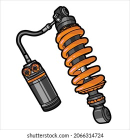 vector of the shock absorber tube, orange color, good for design reference