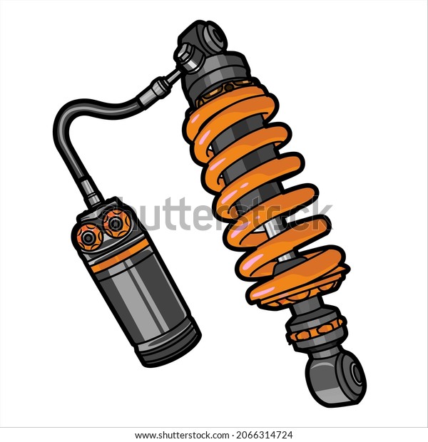 vector of the shock absorber tube, orange
color, good for design
reference