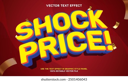 Vector shock price sale tag poster design template