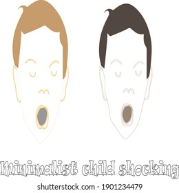 Vector impactante niño minimalista con texto 