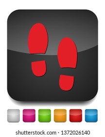vector shoe footprint illustration - human foot print symbol, feet silhouette isolated