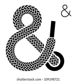 Vector Shoe Lace Ampersand Symbol