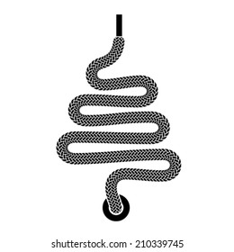 vector shoe lace christmas tree symbol
