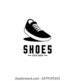 vector shoe logo on a white background