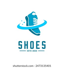 vector shoe planet logo on a white background