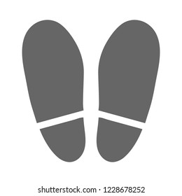 vector Shoe print illustration - human Shoe print symbol, feet silhouette isolated