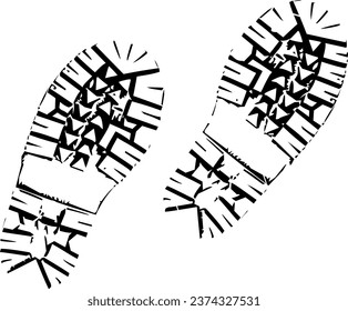 Perfil de calzado vectorial - zapatos de senderismo