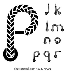 vector shoelace alphabet lower case letters part 2