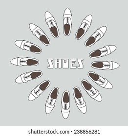 Vector shoes (Can be used as texture for cards, invitations, DIY projects, web sites or for any other design) 