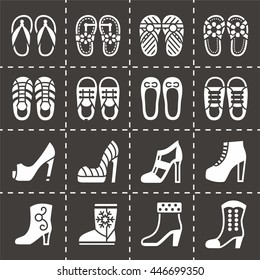 Vector Shoes icon set