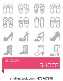 Vector Shoes icon set