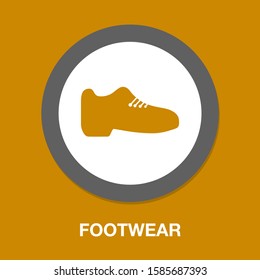 vector shoes illustration, footwear isolated symbol - fashion wear icon