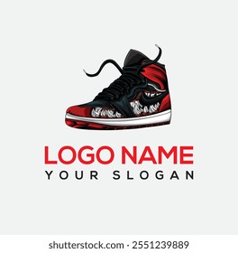 vector shoes logo Shoes logo vector, Running logo vector template Pair of new sport running shoes. Banner in a digital painting shoes minimalist line logo vector icon illustration design Illustration 