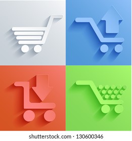 Vector Shooping Icon Set Backgrounds Eps10 Stock Vector (Royalty Free ...