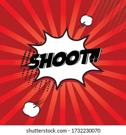 Vector Shoot Comic Redbackground Abstract