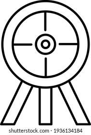 Vector Shooting Range Outline Icon Design
