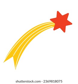 Estrella de tiro de vectores sobre fondo blanco.