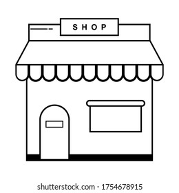 
Vector Shop Building Illustration icon