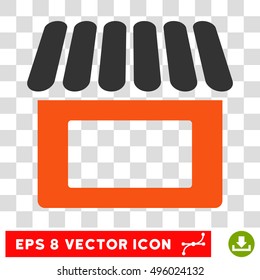 Vector Shop EPS vector pictogram. Illustration style is flat iconic bicolor gray and orange symbol on a transparent background.