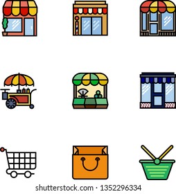 vector shop icon set
